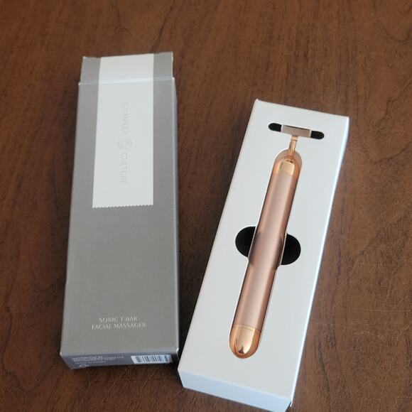 Complex Culture Sonic T-Bar Facial Massager for Puffiness, Tension, Contour New - Picture 5 of 11